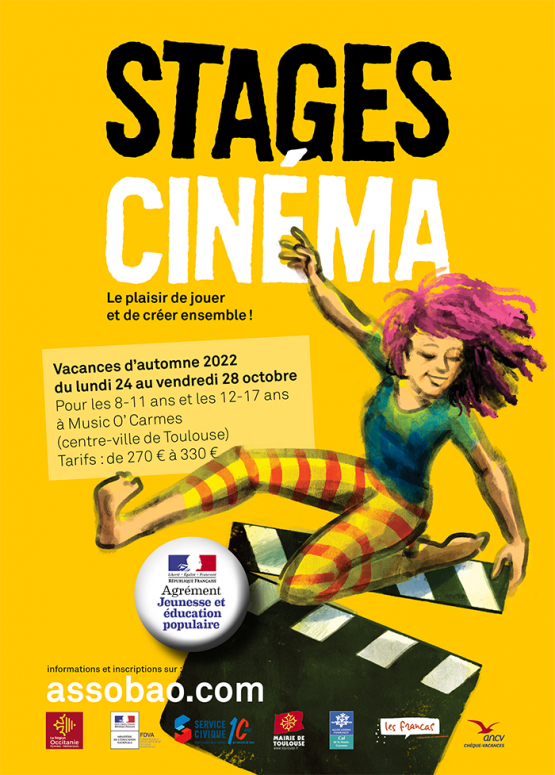 Stage cinéma pour les jeunes, les enfants et les ados à Toulouse en octobre 2022