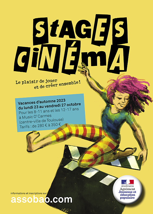 Stage cinéma pour les jeunes, les enfants et les ados à Toulouse en octobre 2023