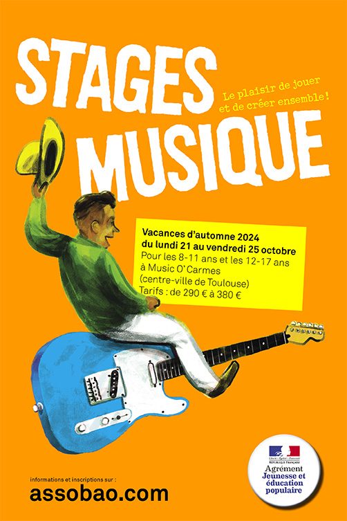 Stage musique pour les jeunes, les enfants et les ados à Toulouse en octobre 2024